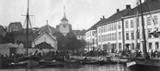 Kirkegaten i Arendal rundt 1868